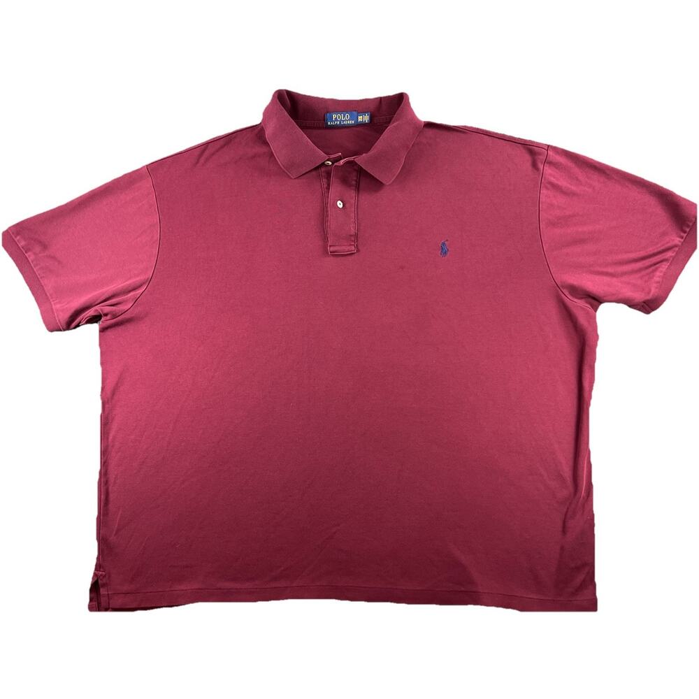 Ralph Lauren Polo Shirt 3XB BIG Red Casual Golf Rugby Preppy Golfing Men